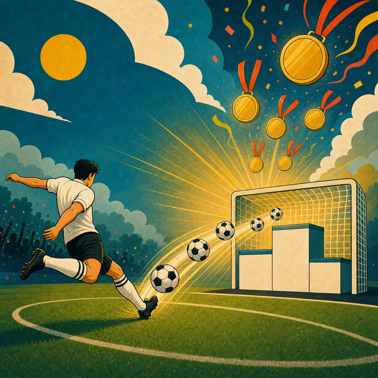 Ilustração: O Artilheiro que Rouba o Pódio