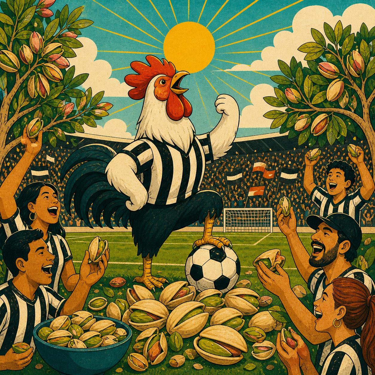 Ilustração: O Galo no Pomar do Pistache