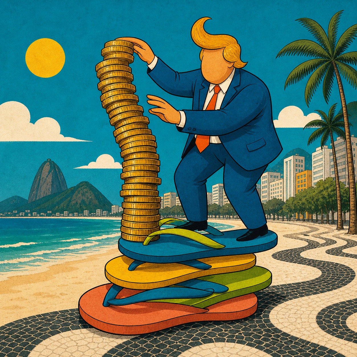 Ilustração: O Efeito Chinelo na Cobertura de Ouro