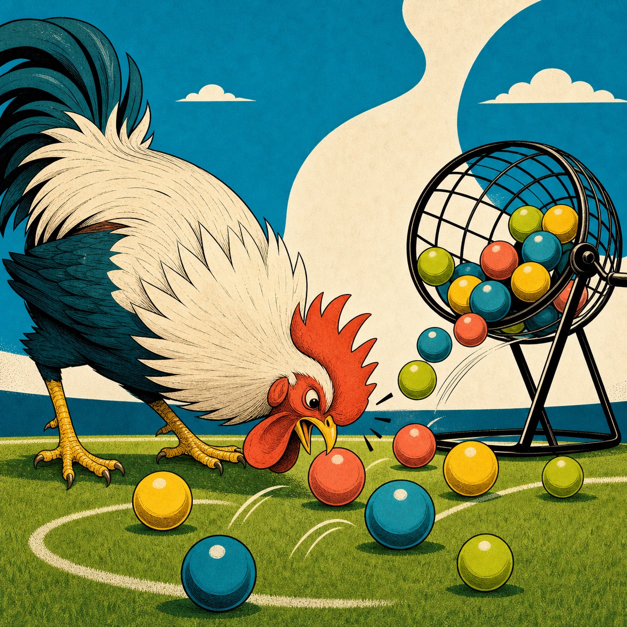 Ilustração: O Galo, a Sorte e o Bolão Nacional